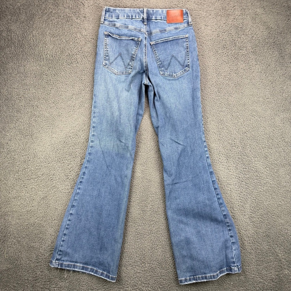 Wrangler Womens High Rise Flare Leg Blue Denim Jeans 112359281 Size 27x32 - Picture 7 of 8